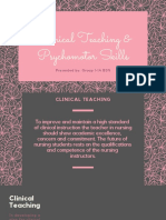 Clinical Teaching & Psychomotor Skills: Presented By: Group 1-1A BSN