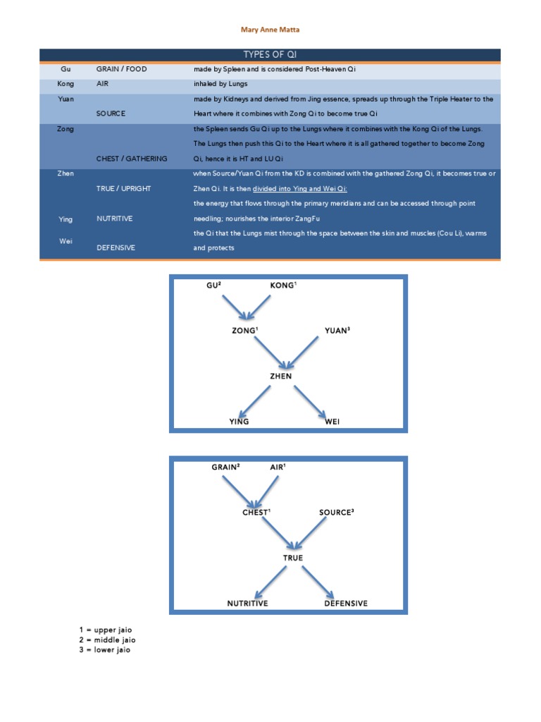 Types of Qi in Chinese Medicine | PDF