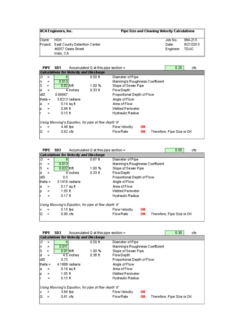 Pipe Sizing - SS | PDF | Continuum Mechanics | Fluid Dynamics