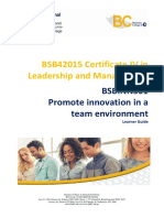 BSBINN301 - Promote Innovation in A Team Environment Learner Guide V3-1
