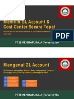 Memilih GL Account & Cost Center