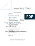 Vineel Resume RTL Design PDF