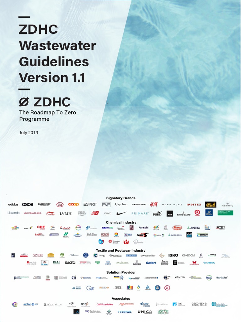 ZDHC WastewaterGuidelines V1.1 JUL19 | PDF | Wastewater | Sewage Treatment