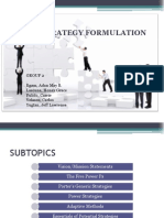 Strategy Formulation: Group 2 Egam, Adan May B. Lascuna, Honey Grace Pulido, Carrie Velasco, Carlos Yugtan, Jeff Lawrence