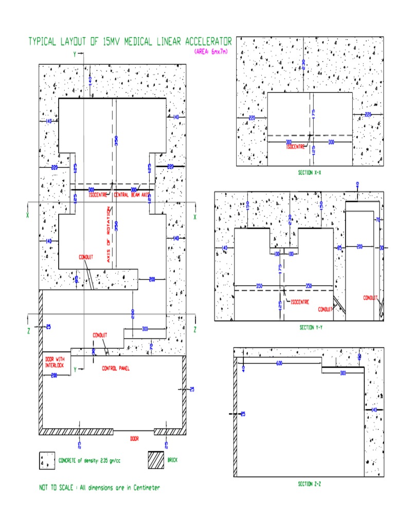 15MV Linear Accelerator Room Layout | PDF | Physics | Applied And ...