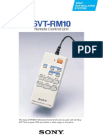 SVT-RM10: Remote Control Unit