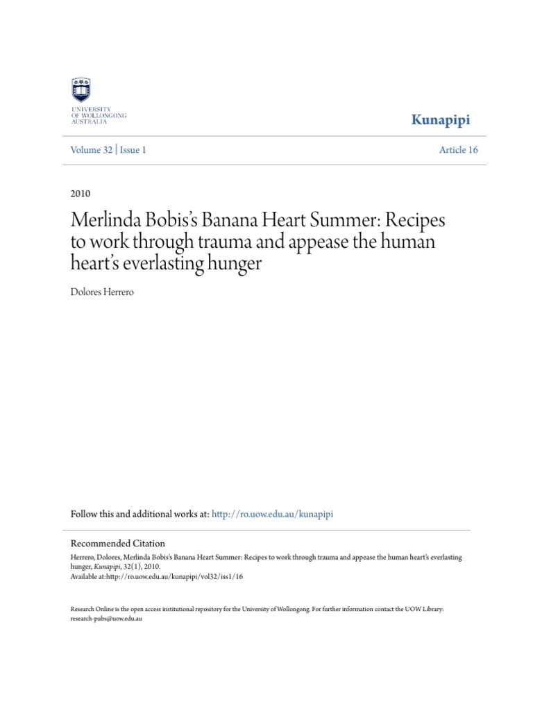 Merlinda Bobis S Banana Heart Summer Recipes To Work Through Tra