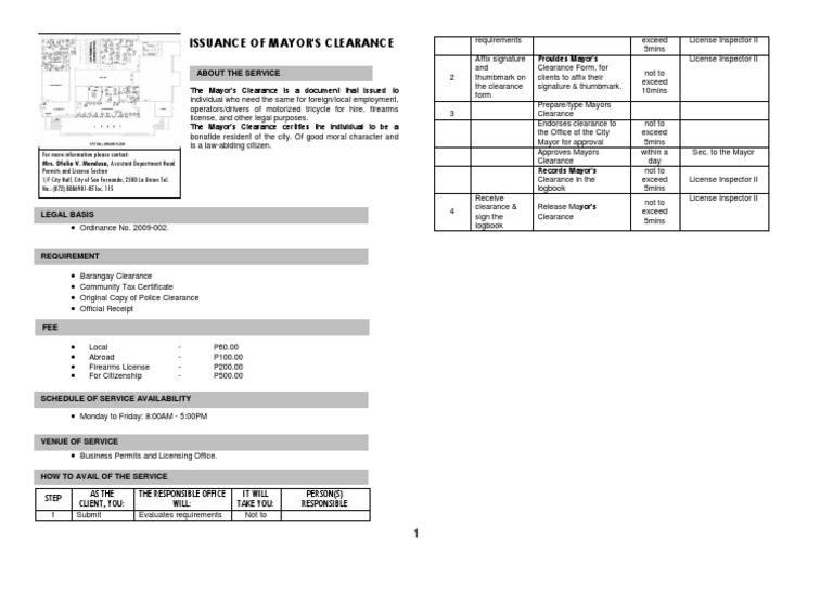 Issuance Mayor Clearance PDF PDF Government And Personhood Government