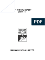 Mahaan Foods Ltd. Annual Report 2014-15 PDF