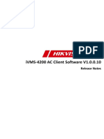 iVMS-4200 AC Client Software V1.0.0.10: Release Notes