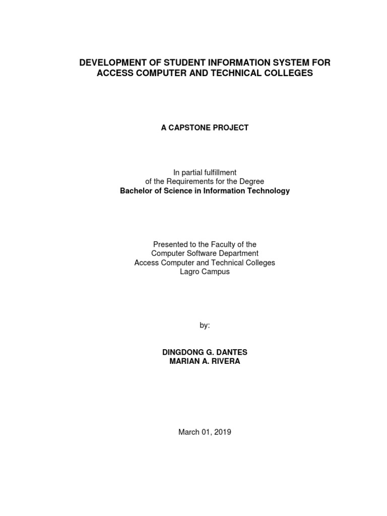 Development of SIS for Capspro Colleges | PDF | Page Layout | Design