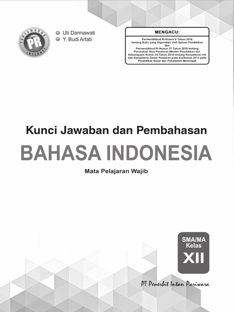 01 Kunci Pr Bahasa Indonesia 12 Edisi 2019 Pdf
