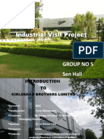 Industrial Visit Project: Group No 5 Sen Hall