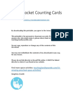 Space Rocket Counting Cards Printable