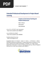 Extended Professional Development in Project-Based Learning