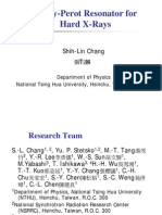 Fabry-Perot Resonator For Hard X-Rays: Shih-Lin Chang