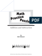 Math Practice Puzzles-Addition and Subtraction 1