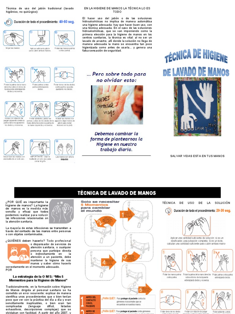 5 Momentos para la Higiene de Manos | PDF | Lavado de manos | Salud y ...