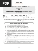 Namma Kalvi 11th Accountancy Government Model Question Paper Answer Key em