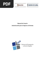 Manual de Usuario Autenticación Ingreso
