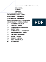 Lista Dos Convidados Para o Casamento Do Sr