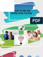 How To Be An Effective Tutor