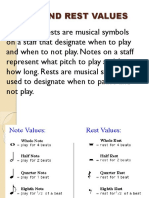 Notes and Rest Values