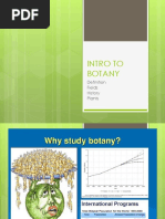 Intro To Botany: Fields History Plants