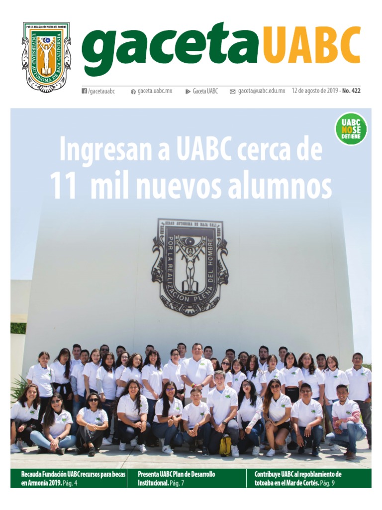 Gaceta UABC 422 | PDF | Educación avanzada | Escuelas