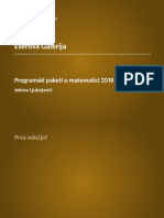 Ešerova Galerija: Programski Paketi U Matematici 2018