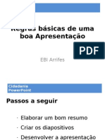 Regras Básicas de uma boa Apresentação