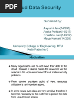 Cloud Data Security: University College of Engineering, RTU, Kota (Rajasthan)