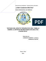 Efecto del tomillo en la artritis reumatoidea