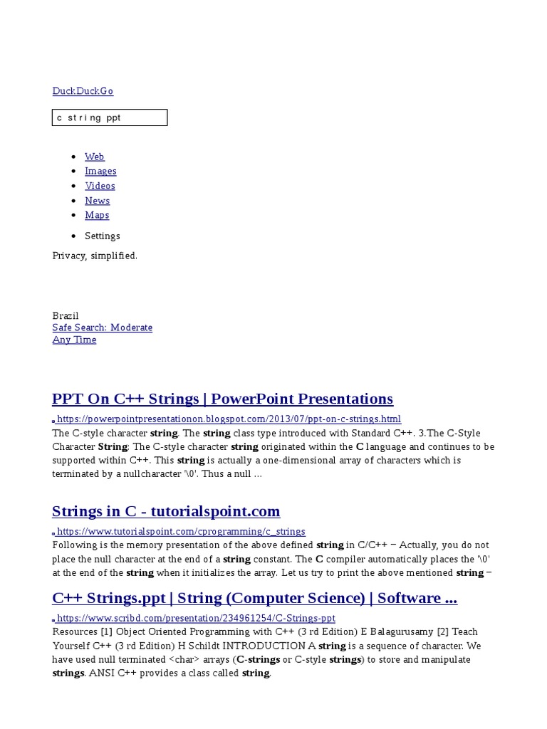 On C++ Strings - Powerpoint Presentations | PDF | String (Computer ...