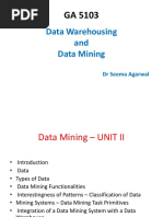 Data Warehousing and Data Mining: DR Seema Agarwal