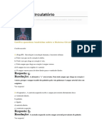 Sistema Circulatório - Exercicios Com Gabaritos