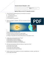 Evaluación Ciencias 3B Junio