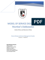 Model of Service Excellence Mumbai's Dabbawalas: Indian Ethos and Business Ethics