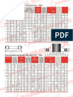 Dimensiones de bridas 150 y 300 LB B 16.5 - 1961