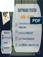 Software Tester: 2 Years Experiences in Manual Testing (Mobile, Web)