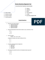 California Chemistry Diagnostic Test: Topics Covered On The Chemistry Exam Include