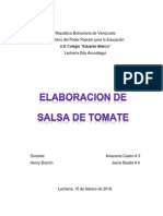 Trabajo de Salsa de Tomate