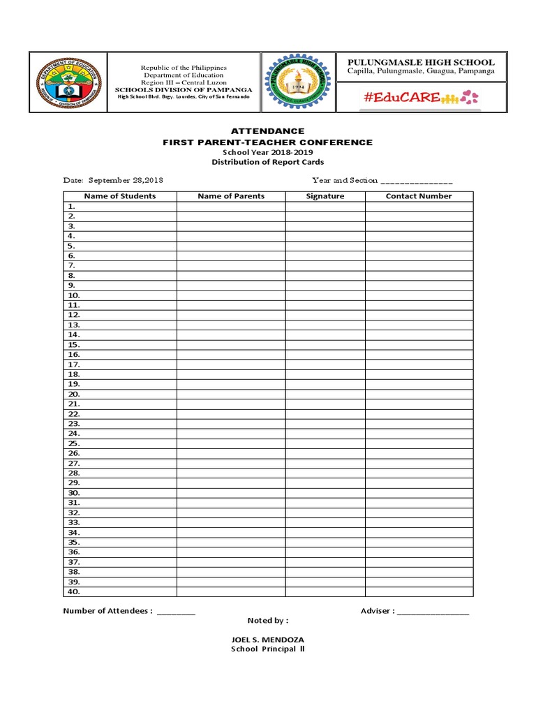 Pulungmasle High School Parent-Teacher Conference 2018 | PDF ...