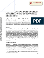 CUmmings - PSYCHOLOGICAL DYSFUNCTION  ACCOMPANYING SUBCORTICAL  DEMENTIAS