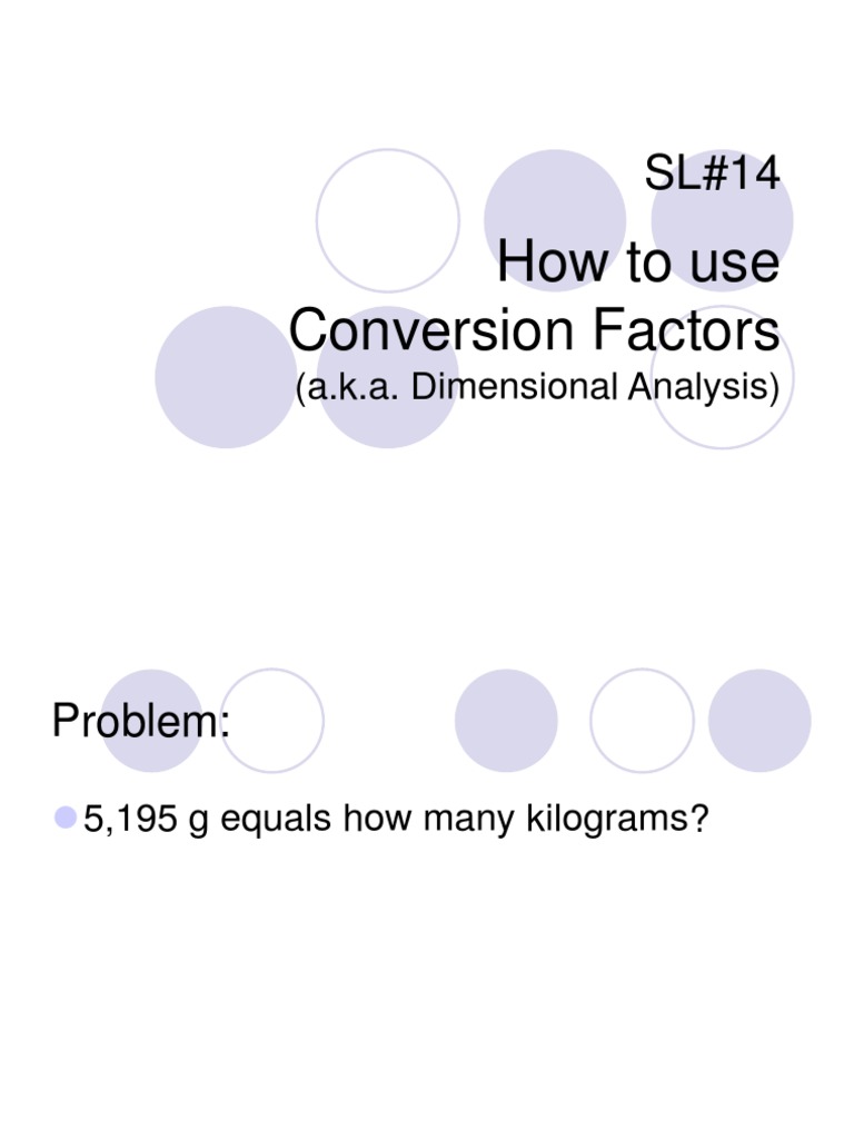 Using Conversion Factors in Chemistry | PDF