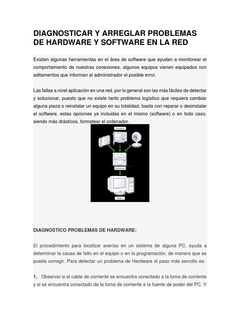 Diagnosticar Problemas De Hardware Pdf Programa De Computadora