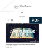 Cómo Memorizar La Biblia