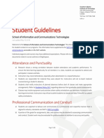 Student Guidelines For The School of ICT