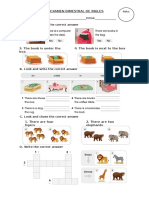 Examen Bimestral de Ingles Ciclo 2