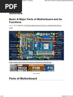 Basic & Major Parts of Motherboard and Its Functions - Techchore